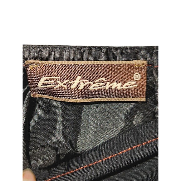 Vintage Extreme Nylon Grunge Goth Patchwork Floral Appliqué Skirt Size US 6 - Picture 2 of 5